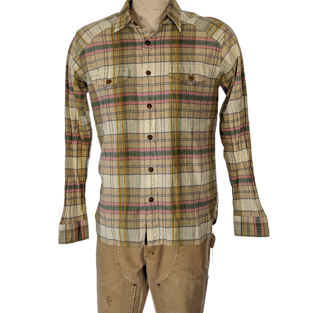 Frye Cotton Button Down Shirt Sz M EUC